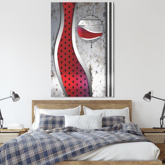 3D Metaal getextureerde Art Canvas Afdruk (Insitu (Slaapkamer))