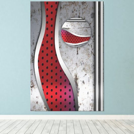 3D Metaal getextureerde Art Canvas Afdruk (Insitu (Houten vloer))