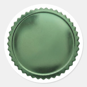 3D Metaal Groene Stempel Folie Sterexplosie Onders Ronde Sticker