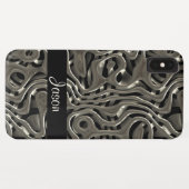 3D metaal ontwerp met eigen naam Case-Mate iPhone Case (Achterkant (horizontaal))