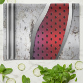 3D Metalen textuur stilstand Theedoek (Gevouwen)