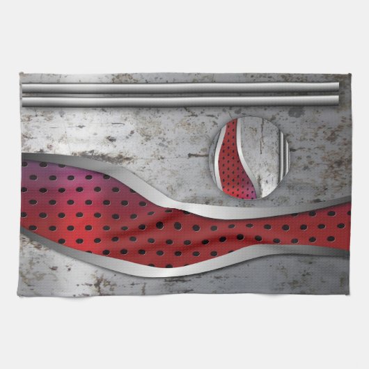 3D Metalen textuur stilstand Theedoek (Horizontaal)