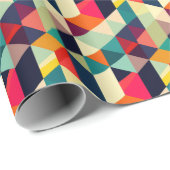 3D Mid Century Modern Geometrisch Patroon Kleurrij Cadeaupapier (Rol Hoek)
