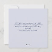 3D minimalistische kerstboom groet Feestdagenkaart (Achterkant)