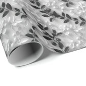 3D Mistletoe Patroon met Bladcontouren Cadeaupapier (Rol Hoek)