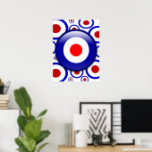 3d Mod Target on sixties  poster print (Thuiskantoor)