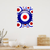 3d Mod Target on sixties  poster print (Keuken)
