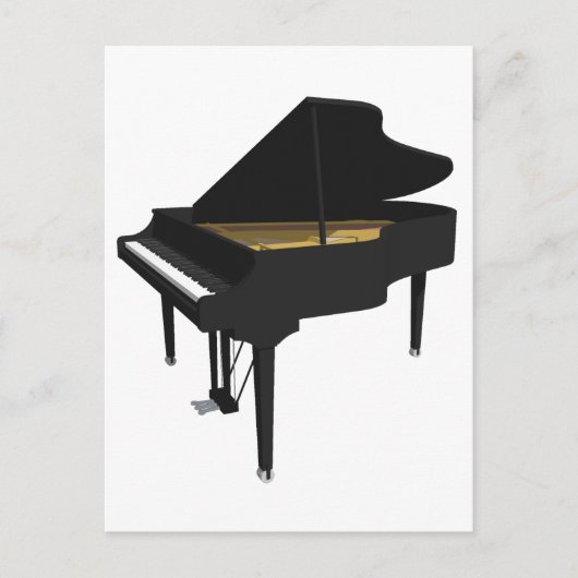 3D-model: Black Grand Piano: Briefkaart (Voorkant)