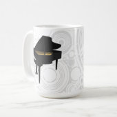 3D-model: Black Grand Piano: KoffieMok (Voorkant links)