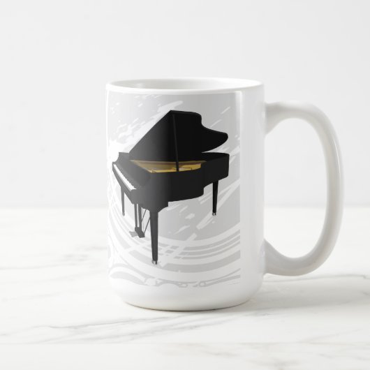 3D-model: Black Grand Piano: KoffieMok (Rechts)