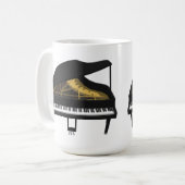 3D-model: Black Grand Piano: Koffiemok (Voorkant links)