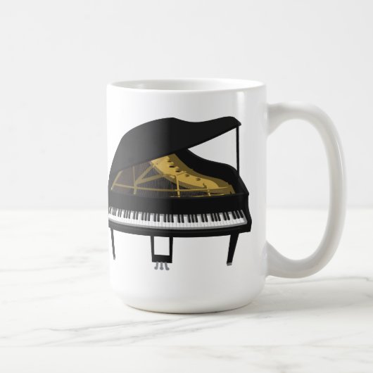 3D-model: Black Grand Piano: Koffiemok (Rechts)