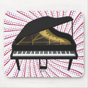 3D-model: Black Grand Piano: Muismat