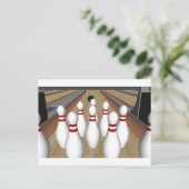 3D-model: Bowling Pins op Lane: Briefkaart (Staand voorkant)