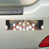 3D-model: Bowling Pins op Lane: Bumpersticker (Op auto)