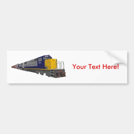 3D-model: Goederentreinen: Spoorweg: Bumpersticker (Voorkant)