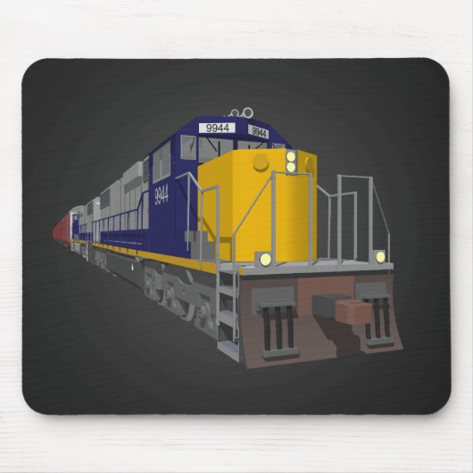 3D-model: Goederentreinen: Spoorweg: Mousepad Muismat (Voorkant)