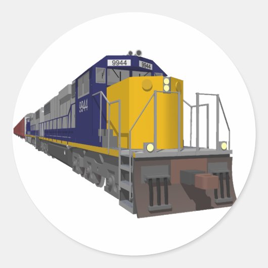 3D-model: Goederentreinen: Spoorweg: Ronde Sticker (Voorkant)