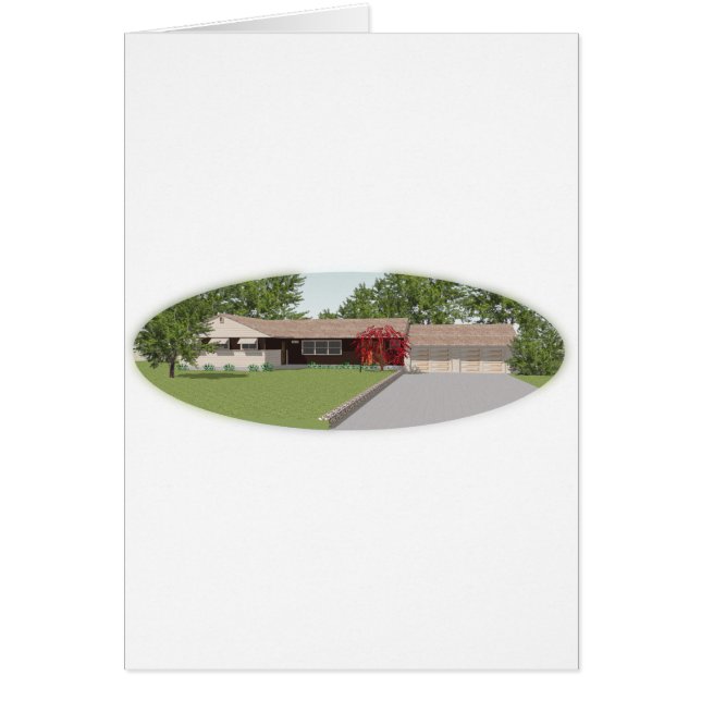 3D-model: Ranch Style House: (Voorkant)