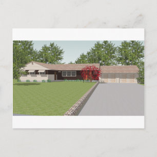 3D-model: Ranch Style House: Briefkaart