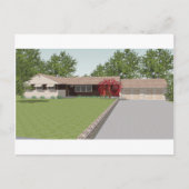3D-model: Ranch Style House: Briefkaart (Voorkant)