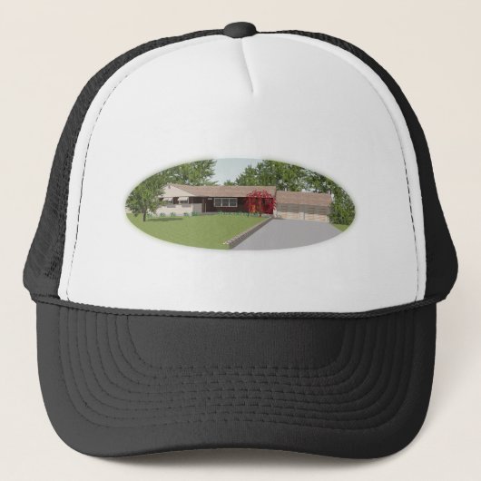 3D-model: ranchstijlhuis: Trucker Pet (Voorkant)