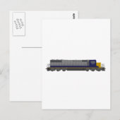 3D-model: Treinmotor: Spoorweg: Briefkaart (Voorkant / Achterkant)
