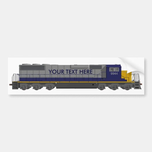 3D-model: Treinmotor: Spoorweg: Bumpersticker (Voorkant)