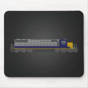 3D Model: Treinmotor: Spoorweg: Mousepad Muismat