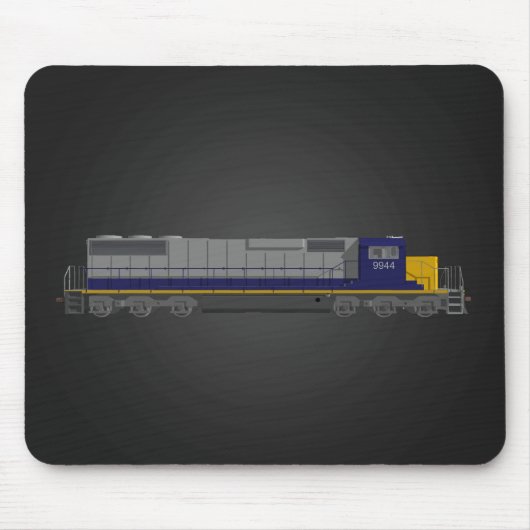 3D Model: Treinmotor: Spoorweg: Mousepad Muismat (Voorkant)