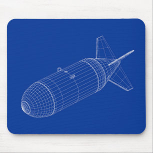3D-model van een nucleaire gravity bomb Muismat