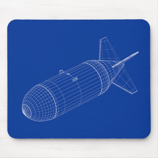 3D-model van een nucleaire gravity bomb Muismat (Voorkant)
