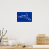 3D-model van militaire drone Poster (Keuken)