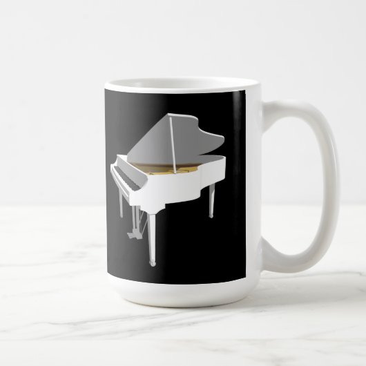 3D-model: White Grand Piano: Koffiemok (Rechts)