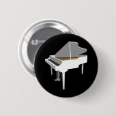 3D-model: White Grand Piano: Ronde Button 5,7 Cm (Voorkant /achterkant)