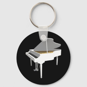 3D-model: White Grand Piano: Sleutelhanger