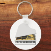 3D-model: White Grand Piano: Sleutelhanger (Voorkant)