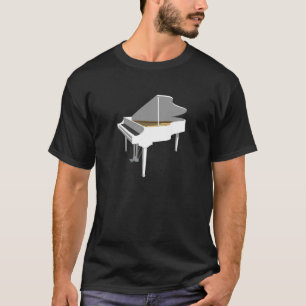 3D-model: White Grand Piano: T-shirt