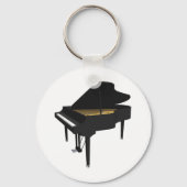 3D-model: zwarte Grand Piano: Sleutelhanger (Voorkant)