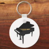 3D-model: zwarte Grand Piano: Sleutelhanger (Voorkant)
