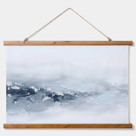 3D Moderne Abstracte Impasto Gletsjer Zilver Folie Hangend Wandkleed