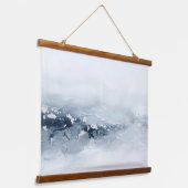 3D Moderne Abstracte Impasto Gletsjer Zilver Folie Hangend Wandkleed (Gebogen)