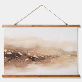 3D Moderne Abstracte Impasto Gouden Warme Bruine D Hangend Wandkleed