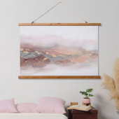 3D Moderne Abstracte Impasto Roze Gouden Blush Dec Hangend Wandkleed (Slaapkamer)