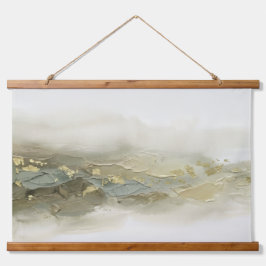 3D Moderne Abstracte Impasto Sage Goud Decoratie Hangend Wandkleed