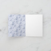 3D moderne sneeuwvlok kerstboom groet Feestdagen Kaart (Binnen)