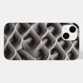 3D Monochrome Architectural Weave Phone Case  (Achterkant (horizontaal))