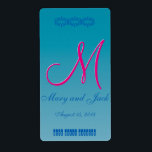 3d Monogram Blauw Water Etiket<br><div class="desc">3d Monogram Blauw Water</div>