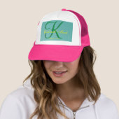 3d Monogram Blauwgroen Groen Trucker Pet (In situ)