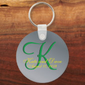 3d Monogram Faux Pewter Amazing Fun sleutelhanger (Voorkant)